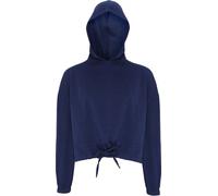 Sweat à capuche oversize pour femme TriDri, longueur crop RW6548 (XS) (Bleu marine)