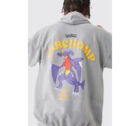 Sweat à capuche oversize surteint à imprimé Pokémon homme - gris - XS, gris