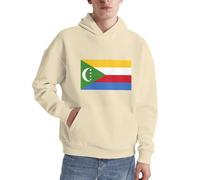 Sweat À Capuche Patriotique Comores Drapeau Style Classique Comores Pull Amusant Imprimé Hoodie Cordon Pull À Capuche pour Usage Quotidien Activités De Loisirs Plein Air