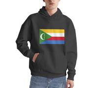 Sweat À Capuche Patriotique Comores Drapeau Style Classique Comores Pull Amusant Imprimé Hoodie Cordon Pull À Capuche pour Usage Quotidien Activités De Loisirs Plein Air