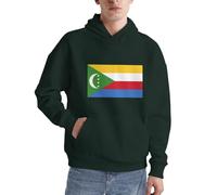 Sweat À Capuche Patriotique Comores Drapeau Style Classique Comores Pull Amusant Imprimé Hoodie Cordon Pull À Capuche pour Usage Quotidien Activités De Loisirs Plein Air