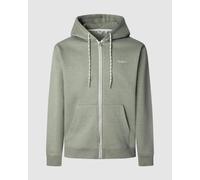 Sweat à capuche Pepe Jeans Macbeth Melange full zip vert argile - S