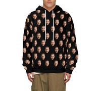 Sweat à Capuche Personnalisé Concevez Votre Propre Photo du Visage Sweat a Capuche Unisexe Sweat Hoodie Couple Personnalisable Idee Cadeau Femme,Homme,Copain,Copine,Meilleure Amie