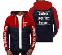 Sweat À Capuche Personnalisé pour Hommes, Concevez Votre Propre Veste Ajoutez Un Logo Texte Photo Sweat-Shirt Zippé Personnalisé Manteau Printemps Automne Hiver color4,M