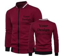 Sweat À Capuche Personnalisé pour Hommes et Femmes, avec Votre Propre Design Logo/Image Fermeture Éclair À La Mode Cardigan Veste Manteau Color1,XXL
