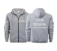 Sweat À Capuche Personnalisé pour Hommes, Sweat-Shirt Personnalisé avec Texte/Image Imprimé, Cardigan À Fermeture Éclair Veste De Sport Décontractée De Grande Taille Color2,L