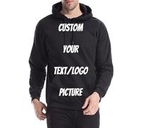 Sweat à Capuche personnalisé Team Sweatshirt Ajoutez Votre Propre Texte/Logo/Image/Anything Design personnalisé Avant et après Sweatshirt à Capuche Couple Couple Couple Mari Petit ami Cadeau