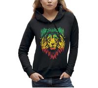 Sweat à capuche - PIXEL EVOLUTION - LION REGGAE - Femme - Noir - Manches longues L