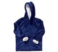 Sweat à Capuche Plaid ALTOBUY SWEET Bleu Nuit 6-9ans Bleu