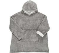 Sweat à Capuche Plaid Ultra Doux Effet Nid d'Abeille Gris Intérieur Sherpa - GAYA -