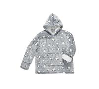 Sweat à Capuche Plaid Ultra Doux Gris Phosphorescent 6-9ans - SWEET -