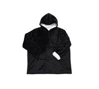 Sweat à Capuche Plaid Ultra Doux Noir Intérieur Sherpa - SANJI - ALTOBUY Noir