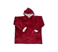 Sweat à Capuche Plaid Ultra Doux Rouge Intérieur Sherpa - SANJI -