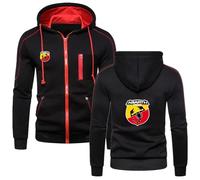 Sweat À Capuche Polaire pour Homme pour ABA-RTH, Fermeture Éclair, Décontracté, Sweat-Shirt Manches Longues, pour L'automne, pour Adolescent Adulte, Chaud, avec Poches,Black-s