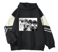 Sweat À Capuche pour Adolescents Anime Bungo Stray Dogs Sweats À Capuche Filles Garçons Jeunesse Populaire Oversize Harajuku Streetwear Kawaii Graphique Cosplay Vêtements Fans Cadeaux (TG,Color 01)