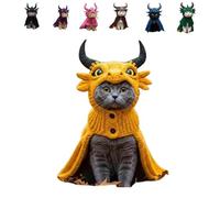 Sweat à Capuche pour Animaux de Compagnie de Chat Bricolage, Sweat à Capuche de Chat réglable, Sweat à Capuche drague à la Main, Jeu de Dragon Mignon (Rose)