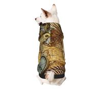 Sweat à capuche pour chien avec boussole et carte du monde pour petits chiens, chaud, doux et respirant, facile à porter, pull d'hiver pour animal domestique