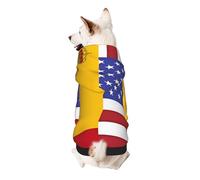 Sweat à capuche pour chien avec drapeau américain de l'Espagne - Doux et respirant pour petits et grands chiens, vêtements élégants et confortables pour chiens