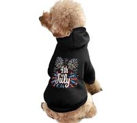 Sweat à Capuche pour Chien avec Drapeau américain du 4 Juillet imprimé drôle d'hiver pour Chien et Chat, Tenue Mignonne pour Petits, Moyens et Grands Chiens et Chats