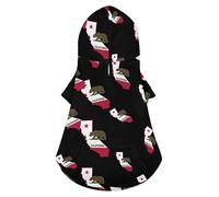 Sweat à Capuche pour Chien avec Drapeau de l'État de Californie, Veste d'hiver de Luxe pour Chien, vêtements pour Animaux de Compagnie, Bouledogue français, Carlin, Chiot, Taille M