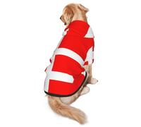 Sweat à capuche pour chien avec imprimé drapeau danois du Danemark, chaud, doux et respirant pour chiens de taille moyenne à grande, facile à porter, pour l'hiver et l'automne