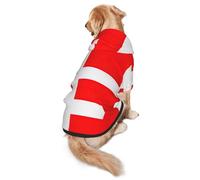 Sweat à capuche pour chien avec imprimé drapeau danois du Danemark pour chiens de taille moyenne à grande, chaud, doux, respirant, facile à porter pour l'hiver et l'automne, pull pour animal