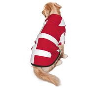 Sweat à capuche pour chien avec imprimé drapeau danois pour chiens de taille moyenne à grande, chaud, doux, respirant, facile à porter pour l'hiver et l'automne, pull pour animal domestique