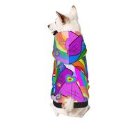 Sweat à Capuche pour Chien avec Motif cœurs de Glace Arc-en-Ciel, vêtements Chauds pour Chiots, Manteau d'hiver Confortable pour Chat, Combinaison Douce, Pyjama Pull pour Petits Chiens et Chiens de t