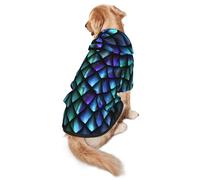 Sweat à capuche pour chien avec motif écailles de dragon magique en 3D, chaud, doux et respirant pour chiens de taille moyenne à grande, facile à porter, pour l'hiver et l'automne