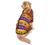 Sweat à capuche pour chien avec motifs nationaux africains pour chiens de taille moyenne à grande, chaud, doux, respirant, facile à porter pour l'hiver et l'automne, pull pour animal domestique