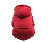 Sweat À Capuche pour Chien, Couleur Unie, Coupe-Vent, Résistant Au Froid, Chaud, Pitbull, Chihuahua, Yorkie, Schnauzer, Veste, Vêtements pour Animaux De Compagnie, Hiver,Vin Rouge,L