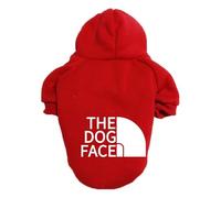Sweat à capuche pour chien de compagnie, saison d'automne et d'hiver pour grand chien, motif texte, bouledogue français, labrador (rouge-01, 6XL, 18 à 22,5 kg)