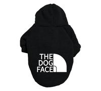 Sweat à capuche pour chien de compagnie, saison d'automne et d'hiver pour grand chien, motif texte, bouledogue français, labrador (noir-01, 4XL, 10 à 14 kg)