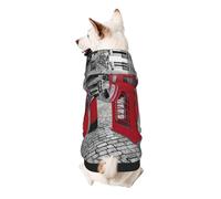 Sweat à capuche pour chien de petite taille avec imprimé cabine téléphonique londonienne rouge, chaud, doux et respirant, facile à porter pour l'hiver et l'automne