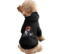 Sweat à capuche pour chien DJ Beagle imprimé drôle d'hiver pour chien sweat-shirt à capuche pour chat tenue pour chiot costume mignon pour petits, moyens et grands chiens et chats animaux de compagnie