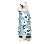 Sweat à capuche pour chien - Élégant - Imprimé - Streetwear - Survêtement pour chien - Taille L - Mouton mignon de dessin animé