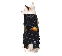 Sweat à capuche pour chien - Élégant - Imprimé - Streetwear - Survêtement pour chien - Taille XL - Exploration du système solaire