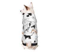 Sweat à capuche pour chien - Élégant - Imprimé - Streetwear - Survêtement pour chien - Taille XS - Motif teckel mignon