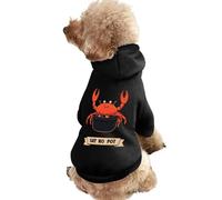 Sweat à capuche pour chien et chat Dites non au crabe en pot, imprimé drôle, sweat-shirt d'hiver pour chien, chat, tenue à capuche pour chiot, costume mignon pour petits, moyens et grands chiens et ch
