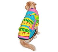 Sweat à capuche pour chien Happy Birthday Balloon 2XL chaud et léger adapté pour les animaux de compagnie à porter en automne et en hiver
