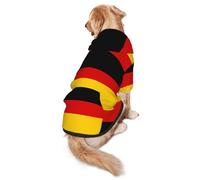 Sweat à capuche pour chien imprimé drapeau allemand, chaud, doux et respirant pour chiens de taille moyenne à grande, design facile à porter, pour l'hiver et l'automne