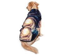 Sweat à capuche pour chien imprimé galaxie de la Voie lactée Univers - Chaud, doux et respirant - Pour chiens de taille moyenne à grande - Design facile à porter, pour l'hiver et l'automne