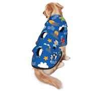 Sweat à capuche pour chien imprimé pingouin tortue pour chiens de taille moyenne à grande, chaud, doux, respirant, facile à porter pour l'hiver et l'automne, pull pour animal domestique