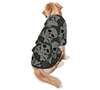 Sweat à capuche pour chien imprimé tête de mort pour chiens de taille moyenne à grande, chaud, doux, respirant, facile à porter pour l'hiver et l'automne, pull pour animal domestique