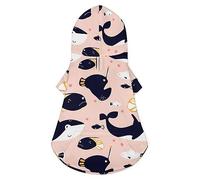 Sweat à Capuche pour Chien, Motif Animaux Marins Mignons, épaulard, pêcheur, Poisson, Veste d'hiver de Luxe, vêtements pour Animaux de Compagnie, Bouledogue français, Carlin, Chiot, Taille L