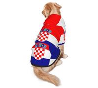 Sweat à capuche pour chien Motif drapeau de la République de Croatie 2XL Chaud et léger adapté pour les animaux de compagnie à porter en automne et en hiver