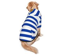Sweat à capuche pour chien motif drapeau de l'Uruguay - Sweat à capuche pour chiens de taille moyenne et grande - Sweat élégant avec poche et trou pour laisse