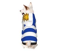 Sweat à capuche pour chien Motif drapeau de l'Uruguay - Vêtement doux et respirant pour petits et grands chiens, vêtements élégants et confortables pour chiens