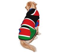 Sweat à capuche pour chien Motif drapeau du Soudan du Sud M Chaud et léger adapté pour les animaux de compagnie à porter en automne et en hiver