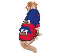 Sweat à capuche pour chien Motif drapeau haïtien S Chaud et léger adapté pour les animaux de compagnie à porter en automne et en hiver